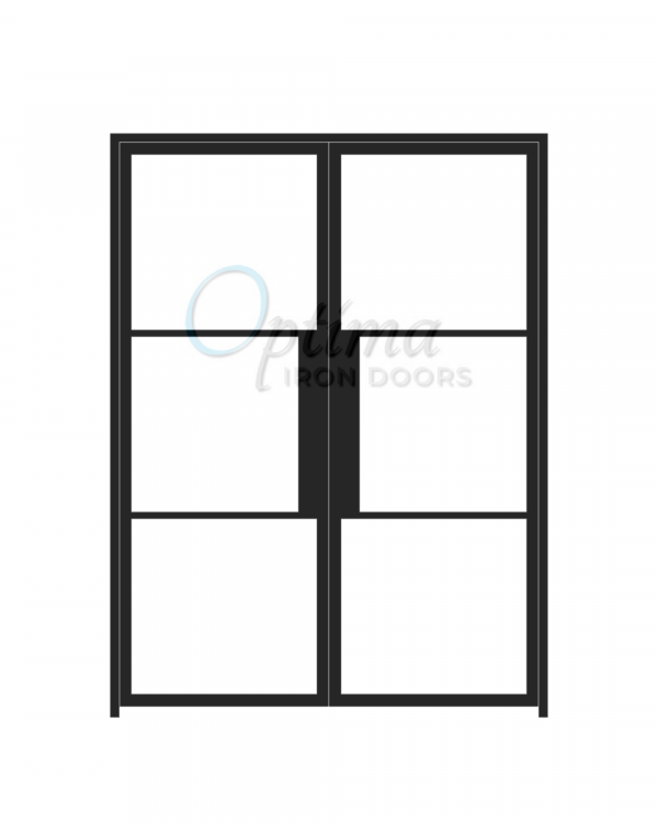 Narrow Profile Double Iron Door - OID-6080-NP3LT