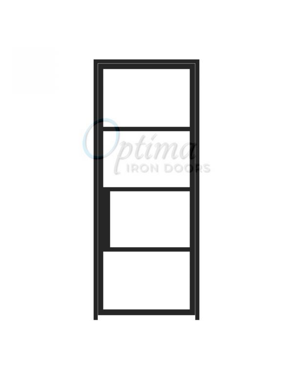 Narrow Profile 4 Lite Single Iron Door - OID-3080-NP4LT